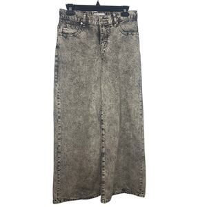 Disclosure Wide Leg Baggy Acid Stone Washed Jeans Women's Size 26 Black